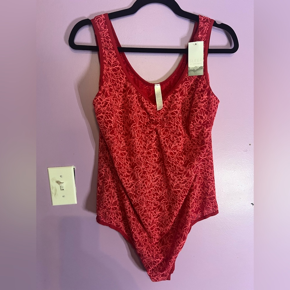 Red Lace Tank Top